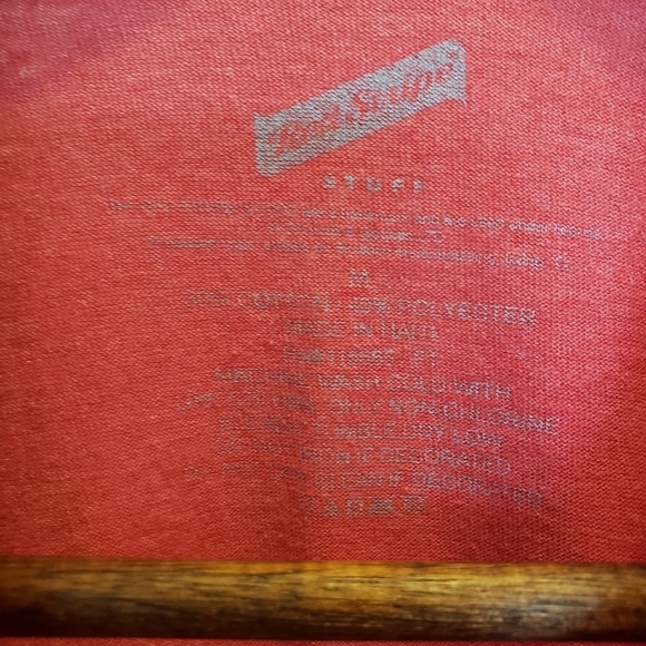 Red Stripe Graphic Tee Red Mens Size Medium - Picture 4 of 7